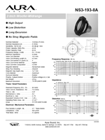 コンパクト フルレンジ スピーカーユニット AURASOUND NS3-193-8A データシート