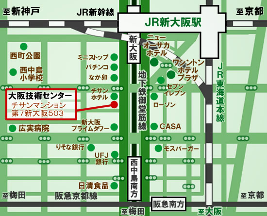 ARI大阪技術センター 所在地地図