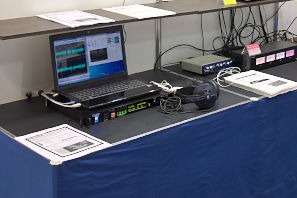 音声比較装置の展示 - ヤマキ電気ブース内 ARI
