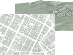 地形図、地図、建物の電子データ