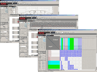 可変型DSPユニット設定（PEQ、GEQ、Matrix）スクリーンショット